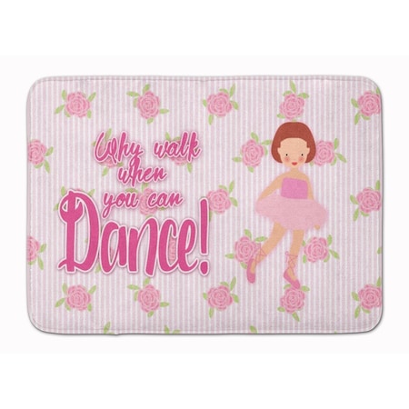 Carolines Treasures Ballet Red Short Hair Machine Washable Memory Foam Mat BB5383RUG